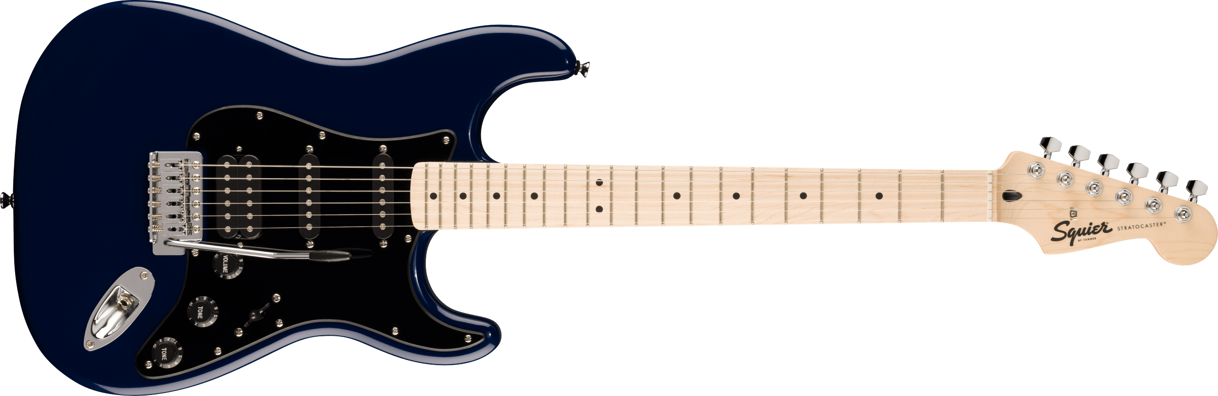 0373203584_sqr_ins_frt_1_rr Fender Squier Sonic Stratocaster HSS, Maple Midnight Blue - immagine 1