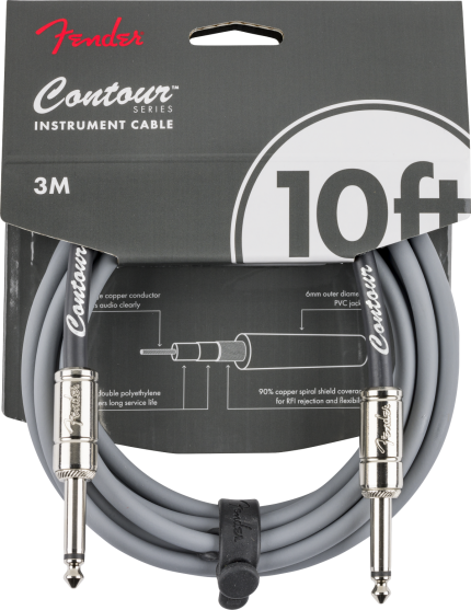 Fender Contour Instrument Cable Silver 3mt