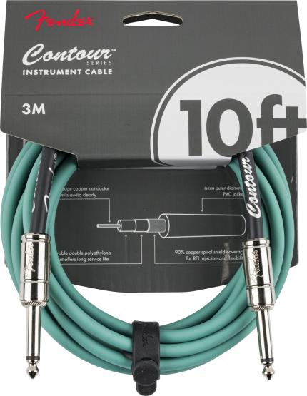 Fender Contour Instrument Cable Sherwood Green 3mt