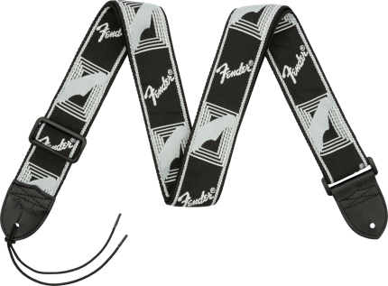 Fender Monogrammed Strap Black Light Grey Dark Grey