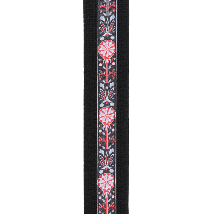 D'Addario 50CT00-DX Deluxe Cotton Guitar Strap Black - immagine 2