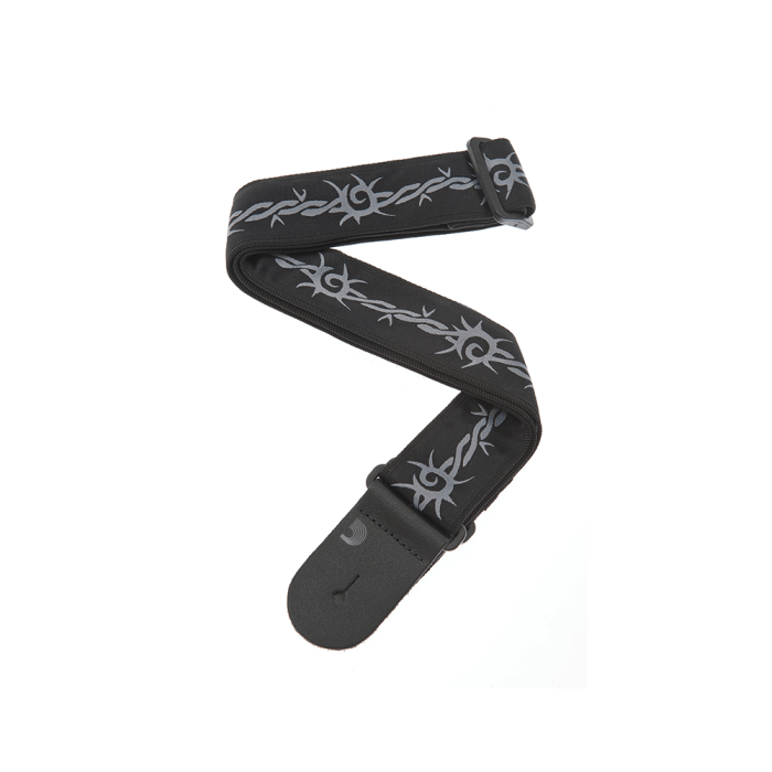 D'Addario 50F04 Woven Guitar Strap Barbed Wire - immagine 1