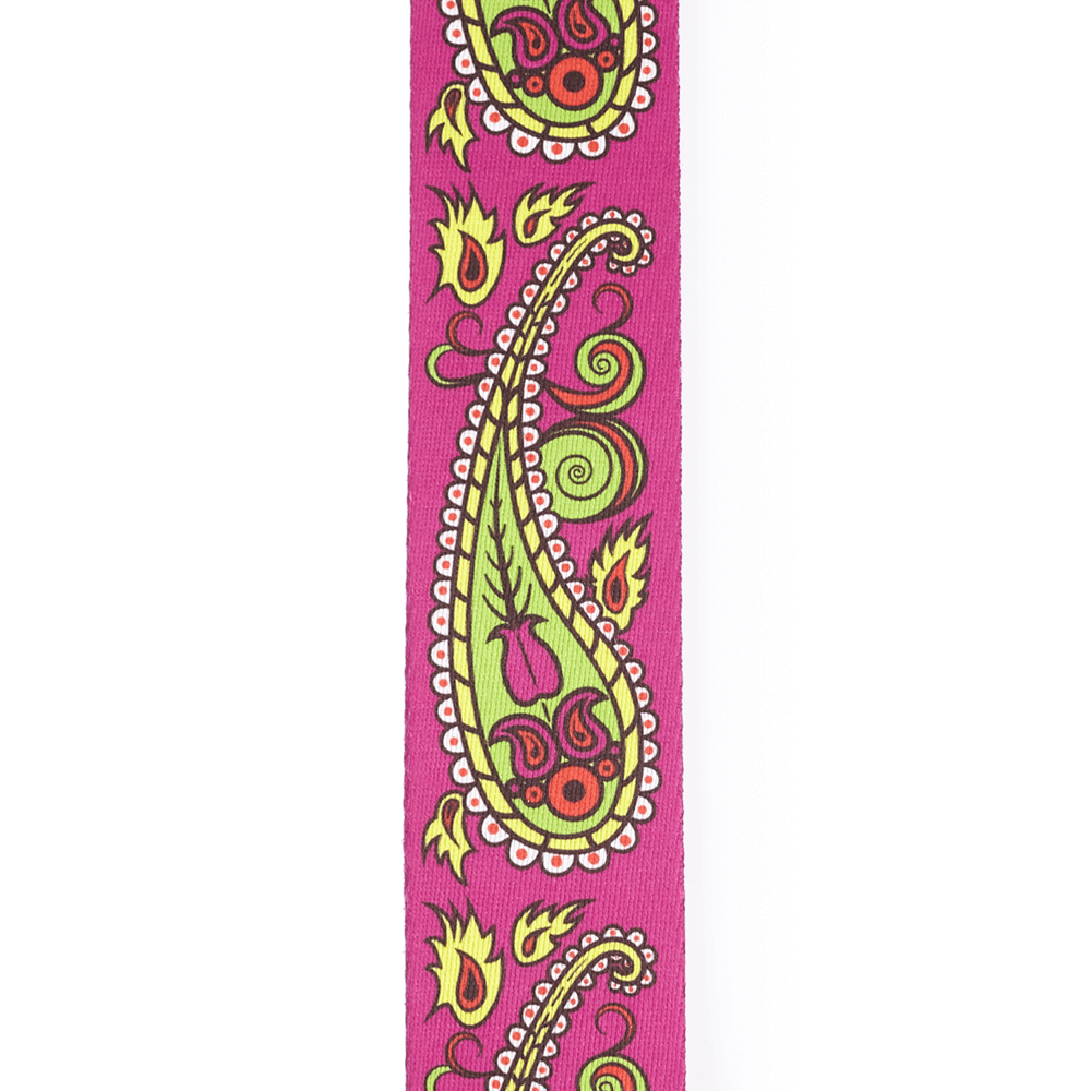 da_50js14_detail1_transparent D'Addario 50JS14 Joe Satriani Guitar Strap Paisley Purple - immagine 2