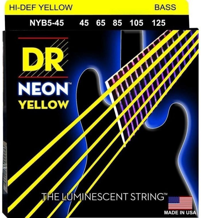 DR Strings Neon Yellow NYB5-45 45-125 - immagine 1